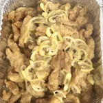 Deep Fried Dory Fish Cubes with Lemon Sauce