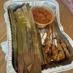 Platter <br>chicken satay & homemade otah