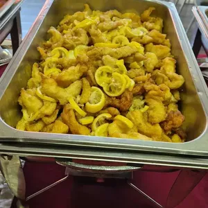 Deep Fried Dory Fish Cubes with Lemon Sauce