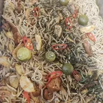 Signature Dried Laksa Thick Bee Hoon with Fish Cake and Tau Pok
