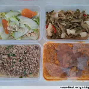Tingkat - 3 Dishes + 1 soup/ 4 Dishes  (20 days)(Lunch)