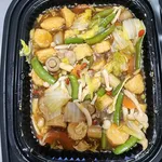 Braised Egg Beancurd and Vegetables in Silky Egg Gravy