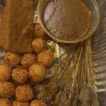 Indonesian Platter (Grilled Chicken Satay, Otah Otah & Sambal Fish Balls)