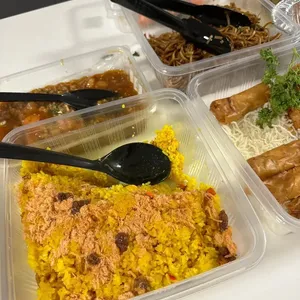 Pineapple Fried Rice with Chicken Floss