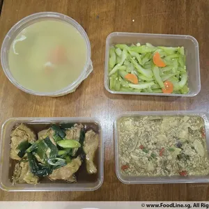 Tingkat - 3 Dishes + 1 soup/ 4 Dishes  (20 days)(Dinner)