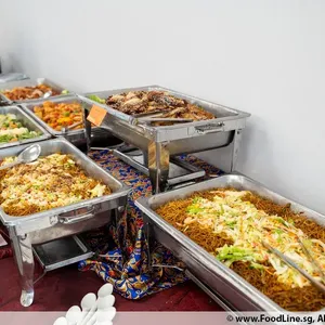 2nd Menu COmbination (70 pax)
-Oven baked honey chicken
- Sweet and sour fish
-Four season vegetables
- Sambal Fish Ball
- Hong Kong noodles
- Fruit cocktail with longan
- Mini cream puff 
- Tropical fruit punch