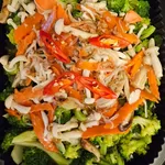Broccoli with Trio Mushroom in superior stock   (三菇西兰花)