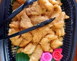 Golden oat fish 黄金燕麦鱼片 | Customer Photo | Bayfront Catering Services