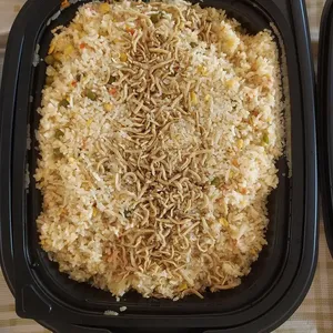 Signature Wok-Fried Egg Rice with Silver Fish