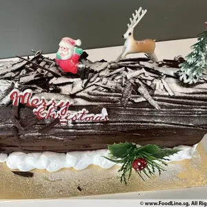 Christmas Choco Ganache Yule Log Cake (800g)x2