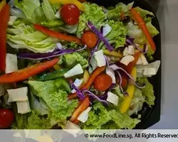 Mixed Greens, Mandarin, Feta, Punica Granatum and Candied Pecans in Homemade Dressing | Customer Photo | Delizio Catering Pte Ltd