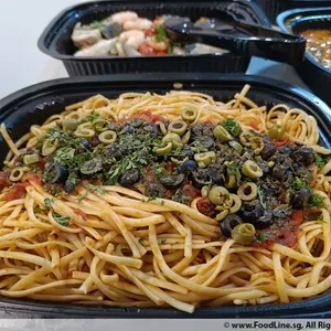 Sofrito Tomato Linguine<br>tomato mirepoix concasse, caper olive herb oil