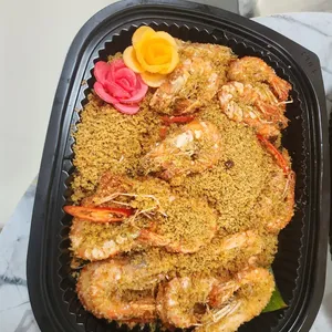 Typhoon prawn with chincalok sauce