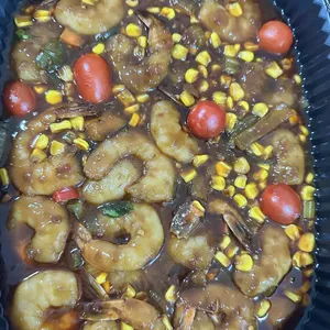 Sauteed Prawn & Assorted Bell Pepper with Homemade Seafood Sauce