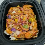 夏威夷香茅凤梨火腿炒虾 Hawaiian Lemongrass Prawns with Pineapple and Chicken Ham