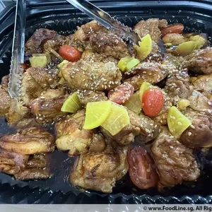 Baked Teriyaki Chicken Chop with Pickles
