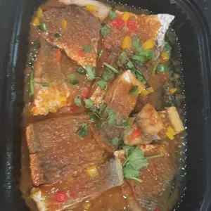 自制豆瓣酱烤金目鲈片 Oven-baked Seabass Fillet with Homemade Bean Paste