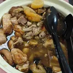 Abalone Pan Cai Treasures 鲍鱼盆菜金宝<br>(Abalone, Fish Maw, Dried Scallop, Sea Cucumber, Dried Oyster, Roasted Duck, Roasted Pork Belly, Braised Mushroom, Radish, White Cabbage) (鲍鱼，鱼鳔，干贝，海参，蚝干, 烧鸭，烧肉，香菇，白萝卜，大白菜)
