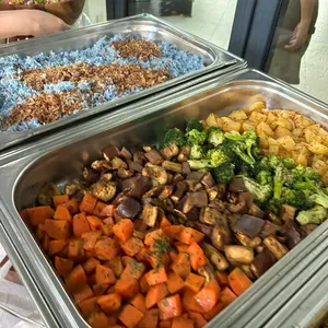 Roasted Rainbow Vegetable <br> cajun oil, roasted assorted vegetables at 250 degrees <br> vegan, contains allium