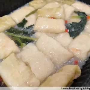 蛋白酱蒸白菜虾卷Steamed Cabbage Shrimp Roll with Egg White Gravy