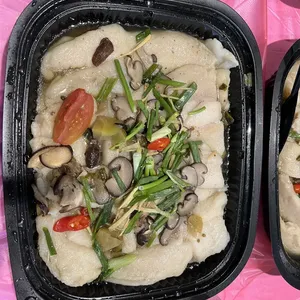 Classic Teochew Steamed Dory 潮式清蒸多利鱼 <br> superior soy sauce, pickled mustard, shiitake mushroom, preserved plum