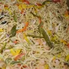 Prawn Spaghetti Aglio Olio with Bell Peppers & Mushrooms | Customer Photo | Stamford Catering