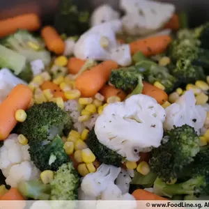 Mixed Vegetables with Butter Sauce & Almond Flakes