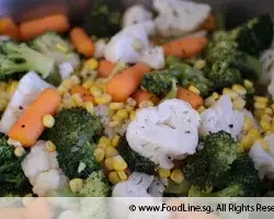 Mixed Vegetables with Butter Sauce & Almond Flakes | Customer Photo | Stamford Catering