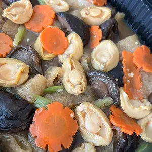小鮑鱼鱼鳔香菇炒西芹 Fish Maw w/Baby Abalone w/Mushroom & Celery