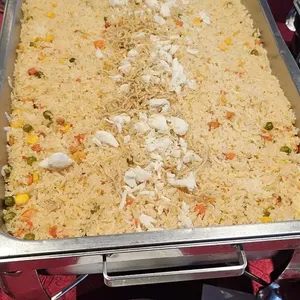 Wok-Fried Rice with Silver Fish & Crabmeat 蟹肉银鱼蛋炒饭