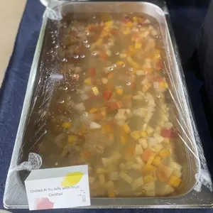 Chilled Ai Yu Jelly with Fruit Cocktail