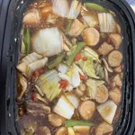 Braised Egg Beancurd and Vegetables in Silky Egg Gravy