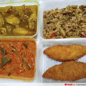 Tingkat - 3 Dishes + 1 soup/ 4 Dishes  (20 days)(Lunch)