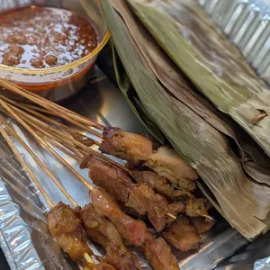 Platter <br>chicken satay & homemade otah