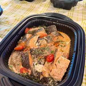Grilled Whole Salmon Fillet with Roasted Sesame Glazed
