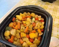 Garlic Herb Roasted Potatoes with Carrots & Zucchini | Customer Photo | Stamford Catering