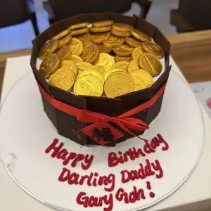 Pot of Gold Design Cake (Size: 0.5kg) (Flavor: Lychee Martini)