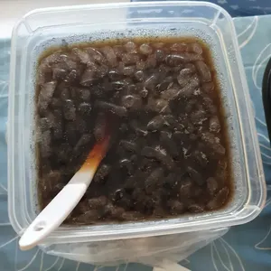 Chilled Grass Jelly with Fruit Cocktail