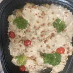 Grilled Fish Fillet W/ Roasted Garlic Cream
