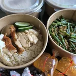 Chicken Rice (Chicken with Fragrant Rice) 鸡饭 (Type of Chicken: Roast 烧鸡)