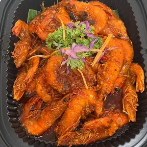 Hot Buffalo Prawns