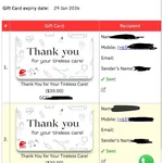 Thank You for Your Tireless Care! Gift Card ($5 Gift Voucher: E-Voucher) ($10 Gift Voucher: E-Voucher)