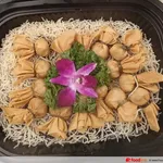Golden Seafood Pocket with Oriental Dip