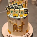 Fa Cai Toto and 4D Lottery Cake (Size: 6 Inch Single Tier) (Money Pulling: Yes) (Message (up to 50 characters): Yes (do write the message in the ordering form, under comments box)) (Flavour: Blackforest Cake (Premium Flavour))