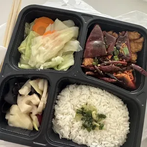 Sichuan Spicy Chicken Bento (La Zi Ji)