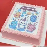 TNP35 Unicorn Celebrations (Size: 9 Inch) (Eggless: No) (Base Color: Pink) (Flavour: Cookies and cream) (Big candles: None) (Small candles: 6) (Message on Complimentary Gift Card: No) (Message On Cake: (Short & Sweet): Yes (do write the message in the ordering form, under comments box))