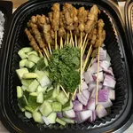 Chicken Satay with Peanut Sauce & Condiments (50pcs)
