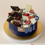 Duo Celebration Cake: 55% Belgian Chocolate & Strawberry Shortcake (Size: Small 6 Inch) (Message (up to 50 characters): Yes (do write the message in the ordering form, under comments box))