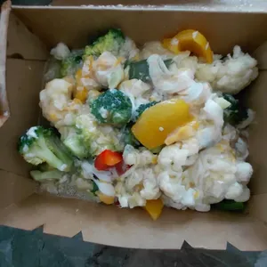 Stir Fried Mixed Vegetable with Egg White Gravy