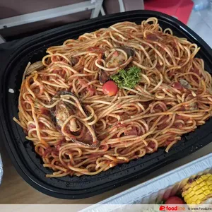 Marinara Seafood Spaghetti In Rustic Tomato Sauce